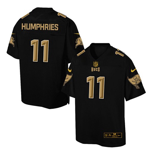 Men's Elite Adam Humphries Nike Jersey Black - #11 Pro Line Gold Collection NFL Tampa Bay Buccaneers